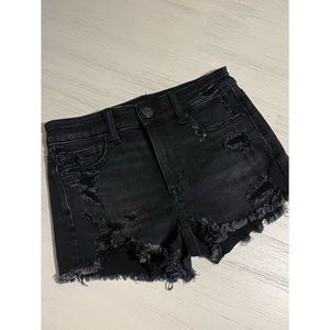 American Eagle black high waisted short shorts size 2.